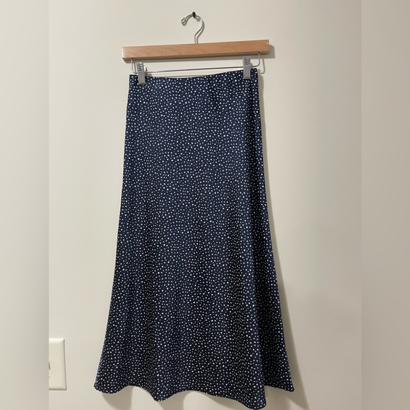 J. Crew Navy & White Polka Dot Skirt & Blouse Set Size XXS - Picture 4 of 15